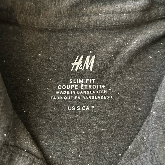 Men’s Slim Fit Dark Gray Polo - Picture 2 of 3